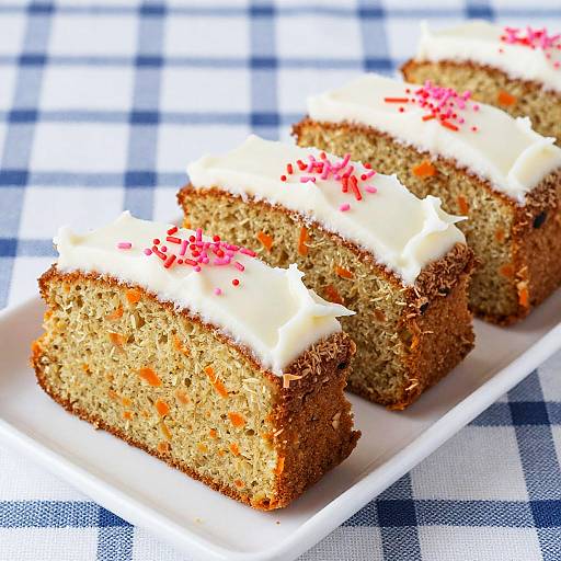 Close-Up Orange Carrot Cake Slices