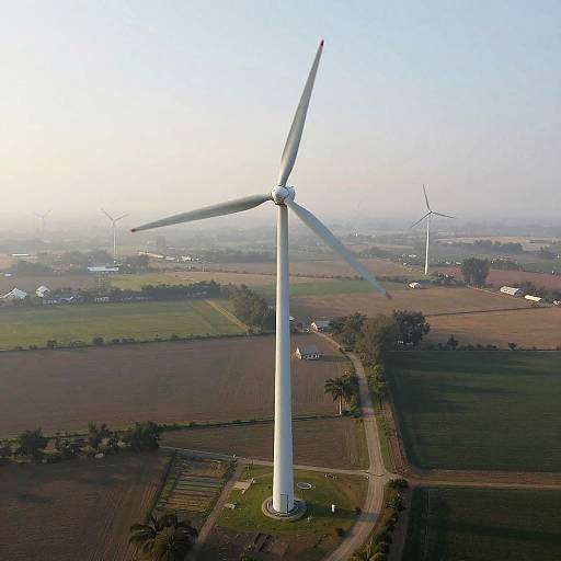 Impressionist Windmill Countryside Scene