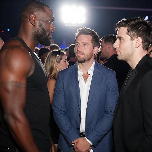 Dynamic Group Portrait at Crowded Event