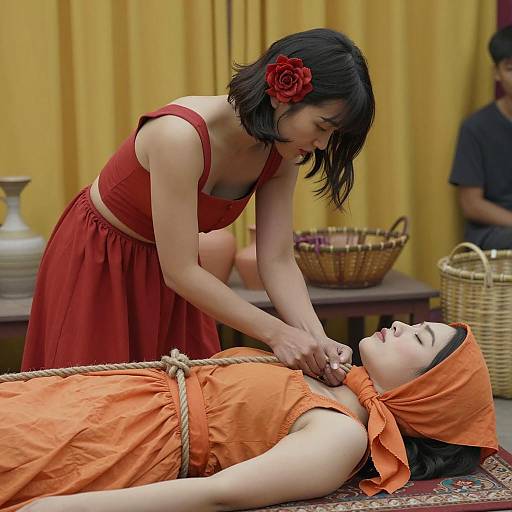 Intense Interplay: Two Women in Color