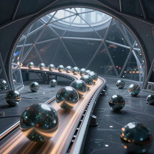 Magnetic Marbles in Geodesic Dome