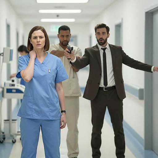 Tense Hospital Confrontation with Guns