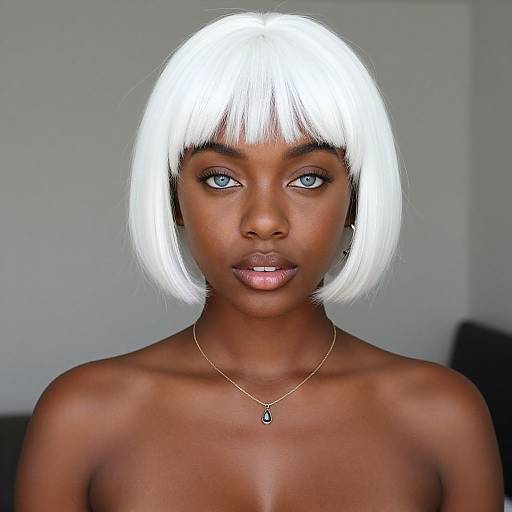 Realistic Portrait of Dark-Skinned Woman