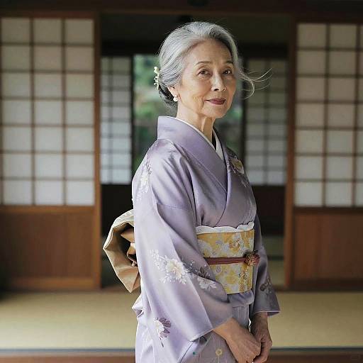 Cinematic Portrait of Elderly Asian Woman