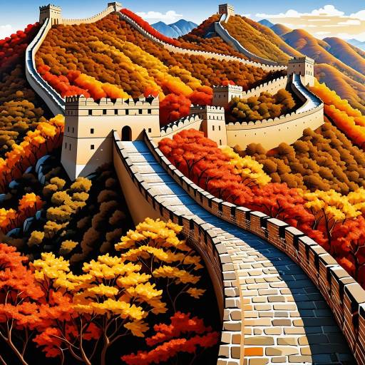 Intricate Autumn at the Great Wall