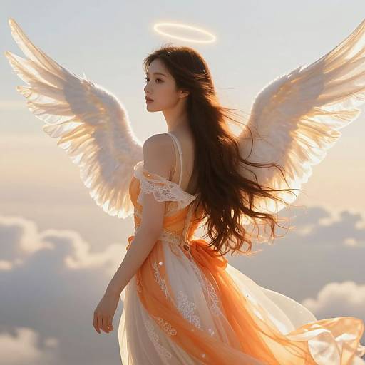 Radiant Female Angel in Ethereal Glow