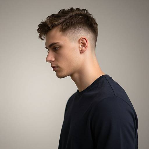 Trendy Side Part Undercut Portrait