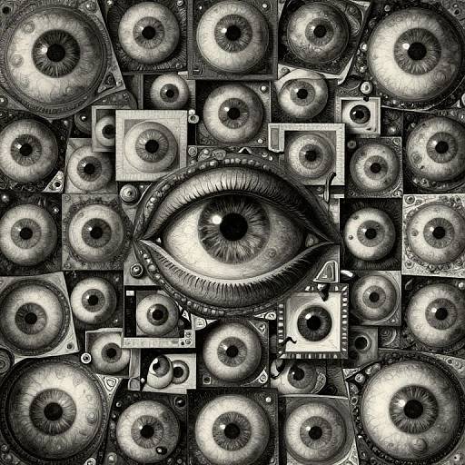 Piranesi-Inspired Horror Eye Maze