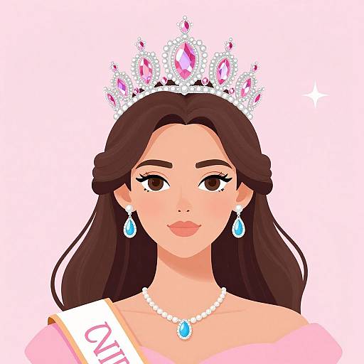 Woman with Tiara and Crown Jewels