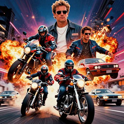 90s Action Movie Poster Chaos