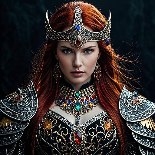 Epic Fantasy Warrior in Intricate Armor