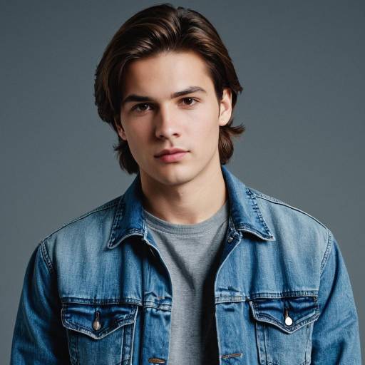 Young Man in Denim Jacket