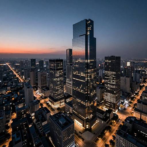 Twilight Neo-Noir Urban Landscape