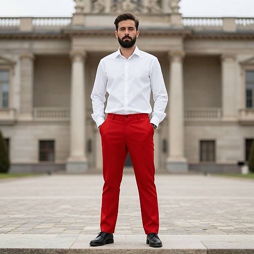 Realistic Male in Palazzo Trousers