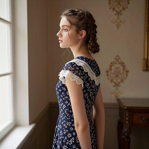 Vintage Braided Lace Portrait