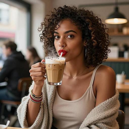 Cozy Train Station Coffee Moment