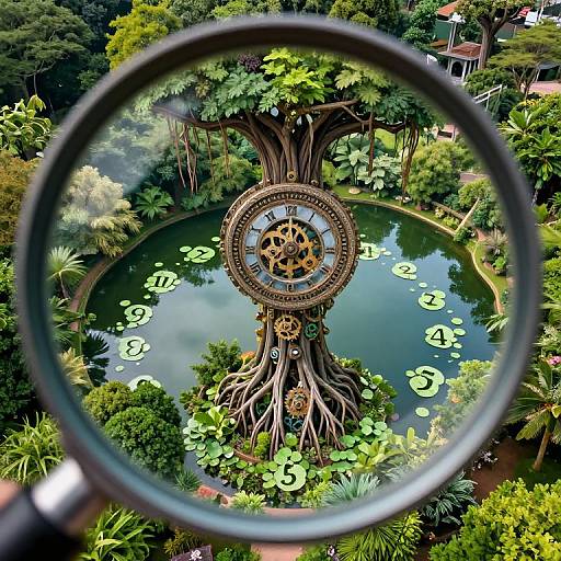 Surreal Aerial View of Mechanical Tower