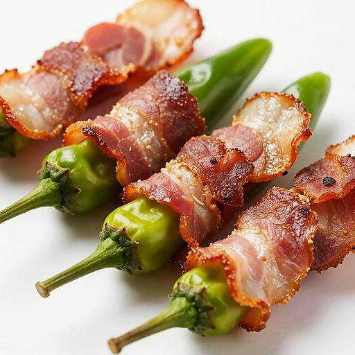 Close-Up Green Chili Bacon Wraps