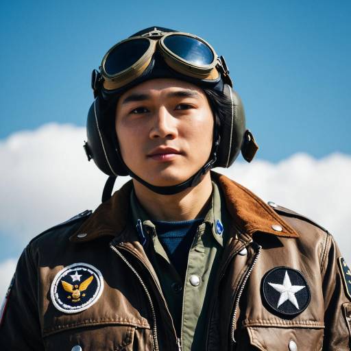 Young Male in Bomber Pilot Costume