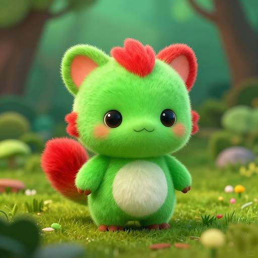 Cute Baby Animal in Colorful Nature