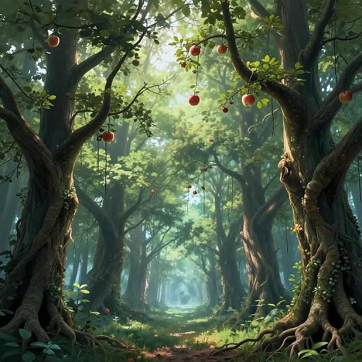 Surreal Trees and Upside-Down Apples