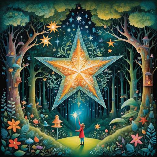 Whimsical Painter in Enchanted Forest