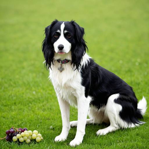 Vibrant Border Collie in Rainy Setting Vibrant Border Collie in Rainy Setting