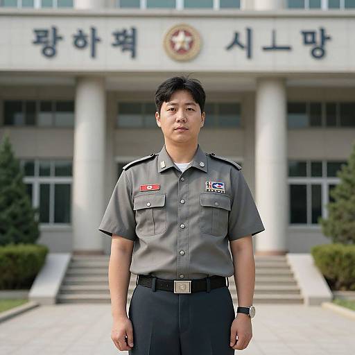 United Nations Korean Uniformed Man