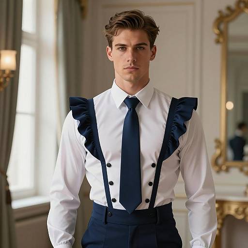 Elegant Ballroom Male Costume Portrait