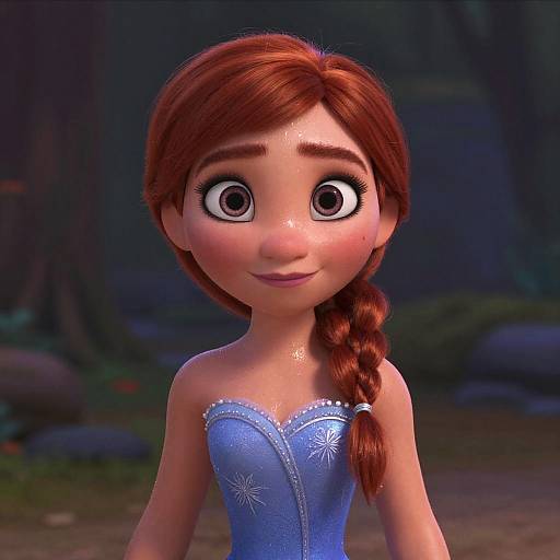 Ultra-Realistic Redhead Woman in Forest