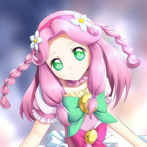 Illustration of Hanami kotoha, precure in the style of Xingzhi lv