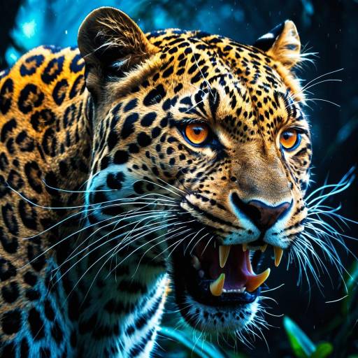 Hyper-Realistic Male Leopard Snarl