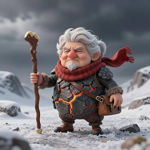 Grandma Teapot Explorer on Snowy Peaks