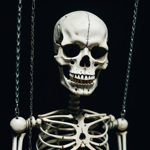 Surreal Portrait of a Skeletal Marionette