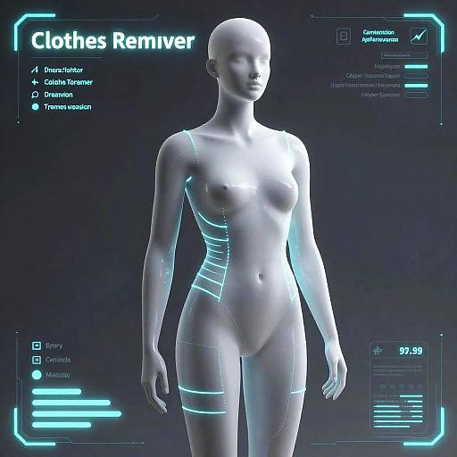 Futuristic AI Clothes Removal Interface