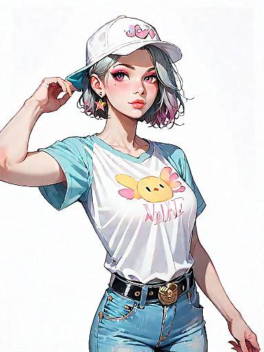 Stylish Woman in Casual Chic Outfit