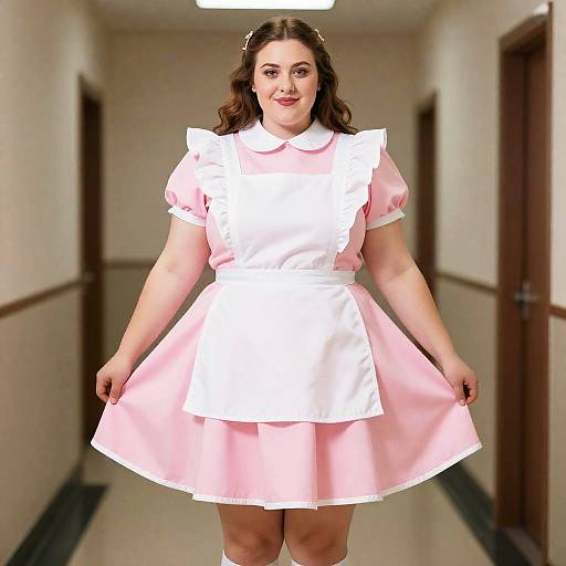 Plus Size Alice in Pink Dress
