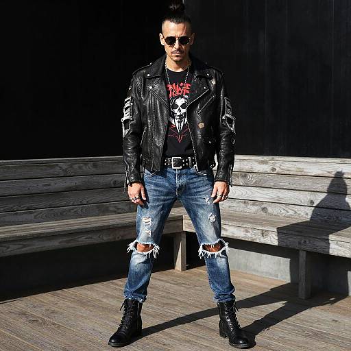 Edgy Rock Man Bun Outfit Ideas