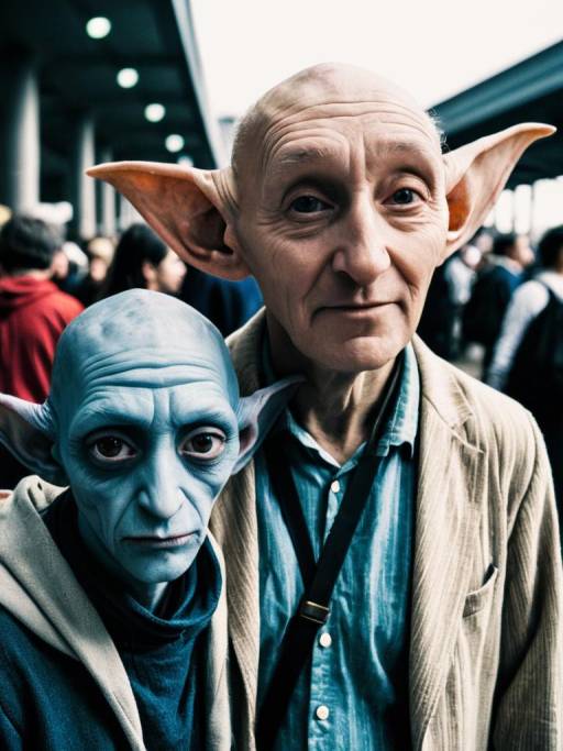 Realistic Dobby Costume Portrait at Festival