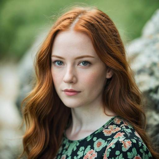 Natural Light Portrait of Redhead Woman