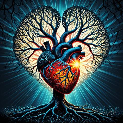Intertwined Heart and Tree Branches Artwork