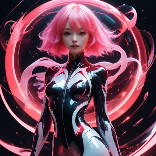 Ethereal Anime Artwork with Dynamic Elements