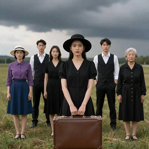 Group Portrait Under Stormy Skies