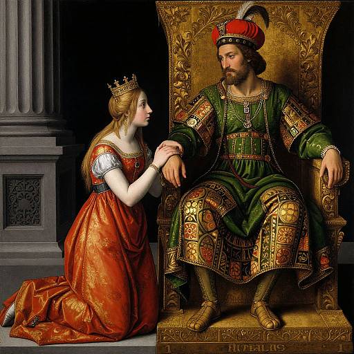 Renaissance Scene of Esther Before King