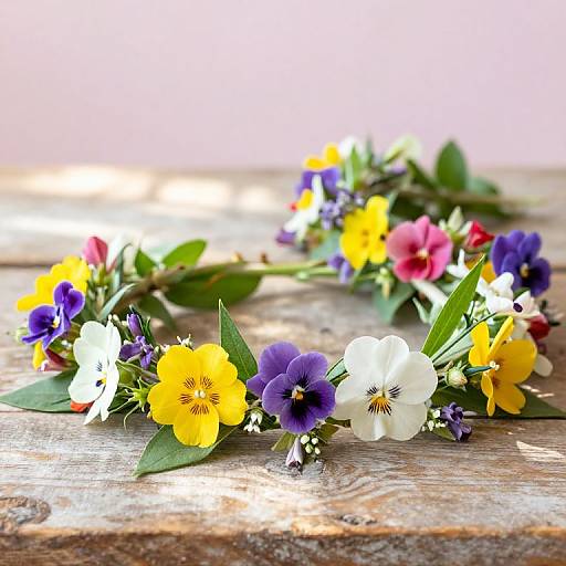 Vibrant Wildflower Crowns in Sunlight