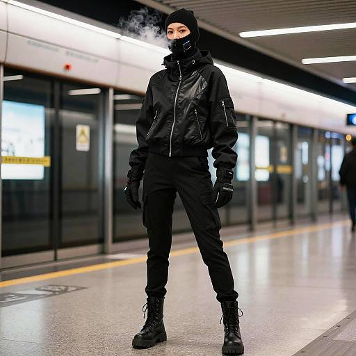 Edgy Techwear Winter Fashion