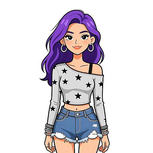 Smiling Woman in Casual Streetwear