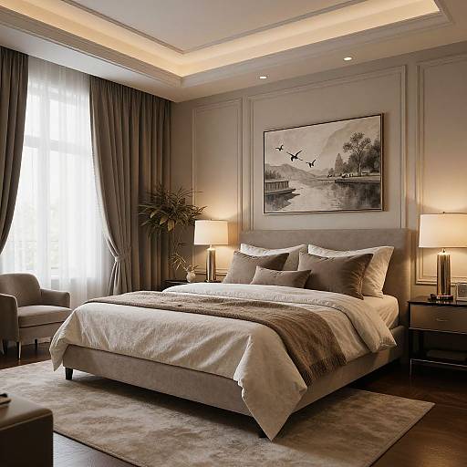 Luxurious Bedroom Interior Design AI