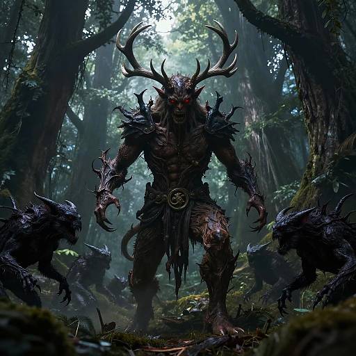 Evil Druid and Corrupted Forest Guardian