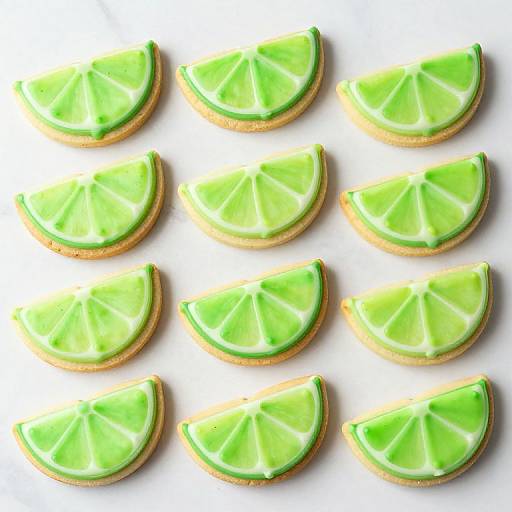 Vibrant Key Lime Sugar Cookies Display